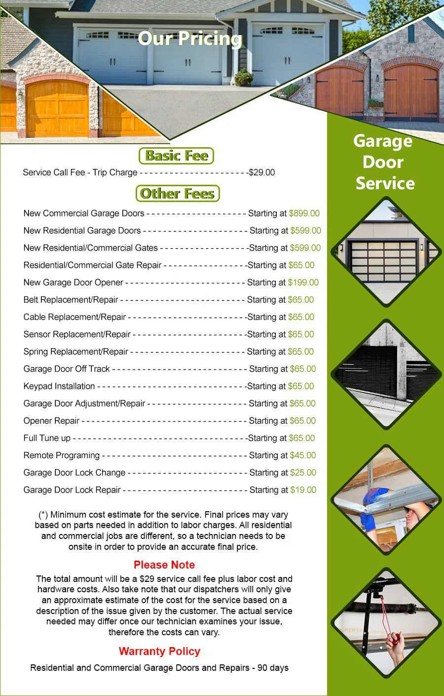Interstate Garage Door Service Inglewood, CA 310-735-0180